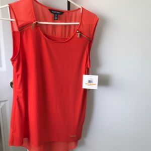 Orange dressy tank top